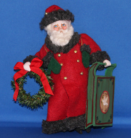 Santa with Green Sled